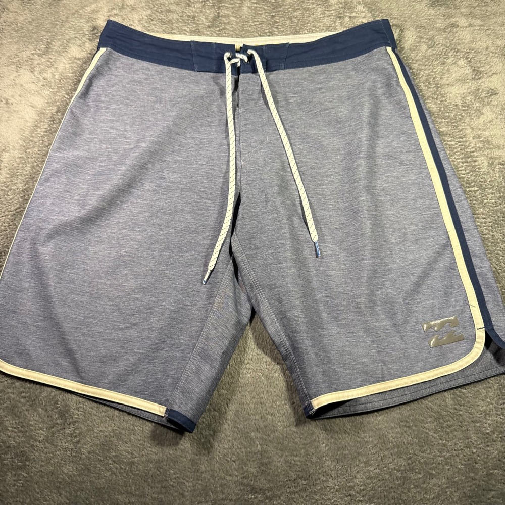 Billabong Platinum X Mens Blue Heathered Board Shorts Swim Trunks Size‎ 34